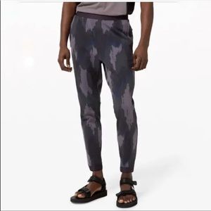 Lululemon fitted jogger pants purple black Robert Geller special edition